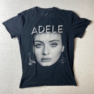 Adele Live 2016 World Tour Concert T-Shirt Black Graphic Mens Medium M 25 World